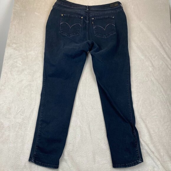 Levis Womens Jeans Size 16W Skinny Ankle Stretch Casual Blue Denim Dark Wash - Picture 15 of 15